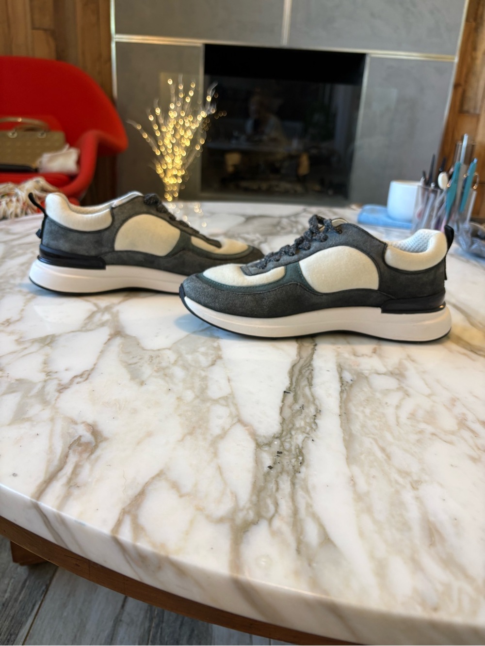 CHANEL Women’s Sneakers, two tone green from 2024 collection. Open to offers! 😊 - Picture 3 of 15